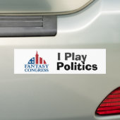 I Speel Politieke Bumpersticker (Op auto)