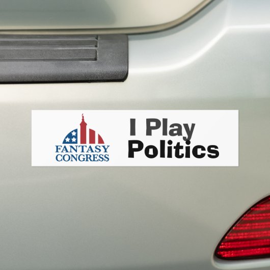 I Speel Politieke Bumpersticker (Op auto)