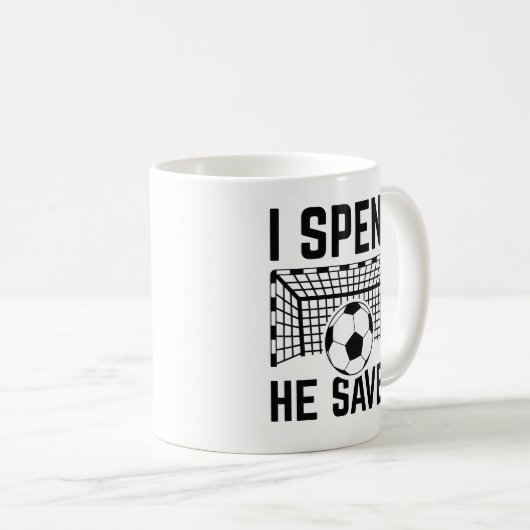 I Spend He Saves Koffiemok (Voorkant rechts)