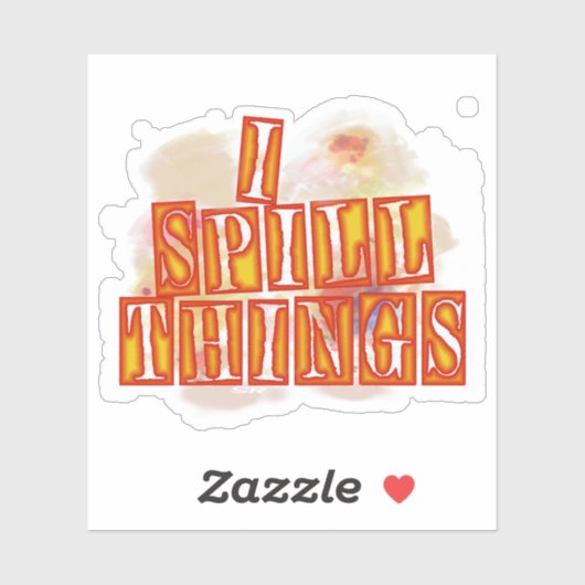 I Spill Dingen contour sticker humor gift (Vel)