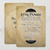 I spionagecamera Typografische fotoserie Reunion g Kaart (Voorkant / Achterkant)