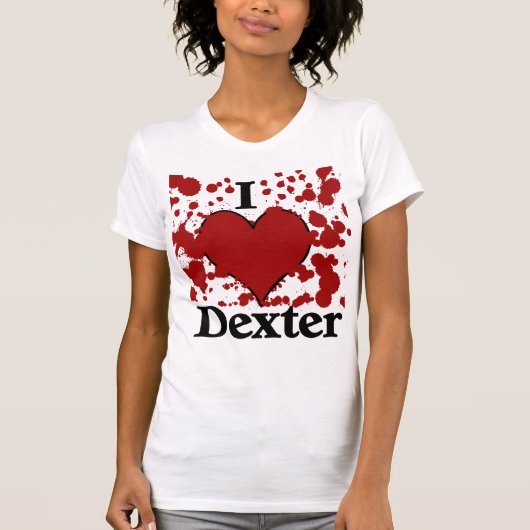 I Splatter Heart Dexter T-Shirt (Voorkant)