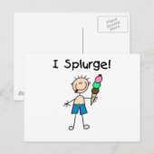 I Splurge Tshirts en Gifts Briefkaart (Voorkant / Achterkant)