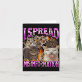 I Spread Misinformation Funny Cat Meme Bootleg Gra Kaart (Voorkant)