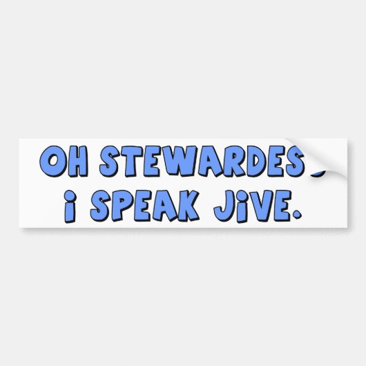 I SPREK JIVE-bumpersticker Bumpersticker (Voorkant)