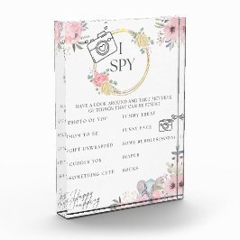 I Spy Baby shower Game Photo Block Fotoblokken