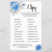 I Spy Blue Flowers Weddenschappen Reception Game C Flyer (Voorkant)