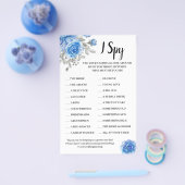 I Spy Blue Flowers Weddenschappen Reception Game C Flyer (Enkel)