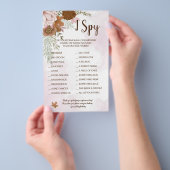 I Spy Boho Autumn Wedding Reception Game Kaart (Hand)