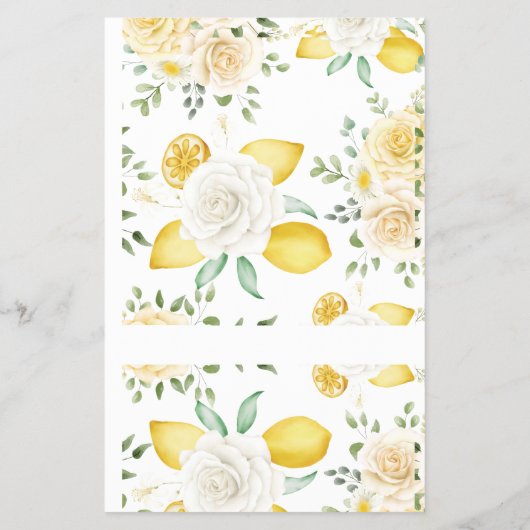 I Spy Lemons and Rozen Wedding Reception Game Kaar Flyer (Achterkant)