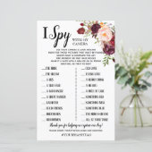 I Spy Marsala Flowers Weddenschappen Reception Gam (Staand voorkant)