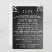 I Spy Wedding Game Chalkboard Edition Kaart (Voorkant)