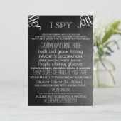 I Spy Wedding Game Chalkboard Edition Kaart (Staand voorkant)