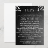 I Spy Wedding Game Chalkboard Edition Kaart (Voorkant / Achterkant)