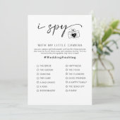 I Spy Wedding Game voor Receptie Photo Hunt Game Programmakaart (Staand voorkant)