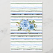 I Spy Wedding Reception Blue Flowers Game Kaart (Achterkant)