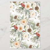 I Spy Winter Floral Wedding Reception Game Card Flyer (Achterkant)