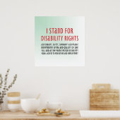 I Stand for Disability Rights Poster (Keuken)