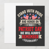 I Stand for the Flag to Honor Those Who Died Bedankkaart (Voorkant / Achterkant)