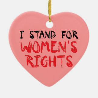 I stand for women's rights Christmas ornament