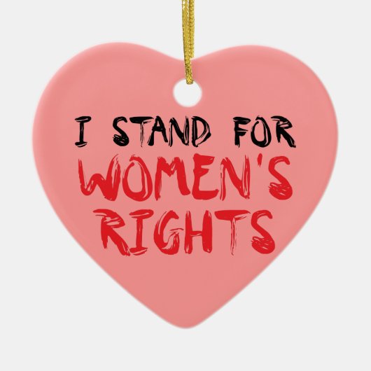 I stand for women's rights Christmas ornament (Voorkant)