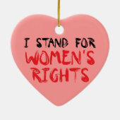 I stand for women's rights Christmas ornament (Achterkant)