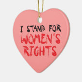 I stand for women's rights Christmas ornament (Links)