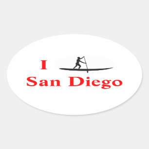 I Stand-up pedle Board San Diego Sticker