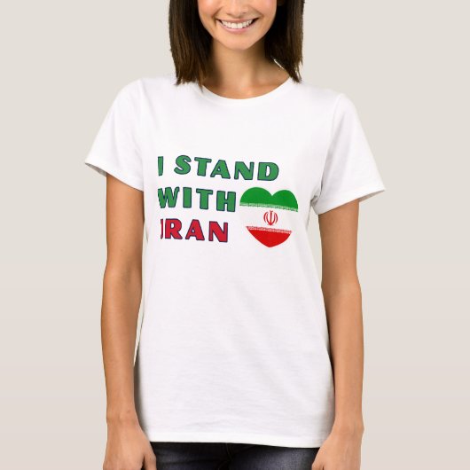 I stand with Iran T-Shirt (Voorkant)