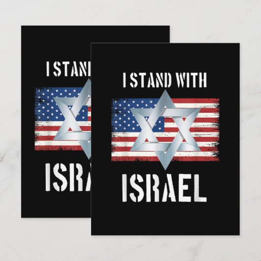 i stand with israel aankondiging (Voorkant / Achterkant)
