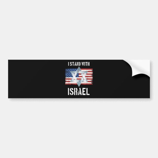 i stand with israel  bumpersticker (Voorkant)