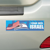 I STAND WITH ISRAEL BUMPERSTICKER (Op auto)