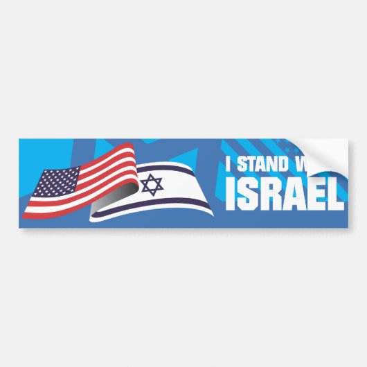 I STAND WITH ISRAEL BUMPERSTICKER (Voorkant)