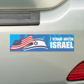 I STAND WITH ISRAEL BUMPERSTICKER (Op auto)
