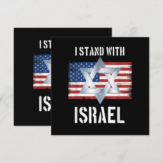 i stand with israel kaart (Voorkant / Achterkant)