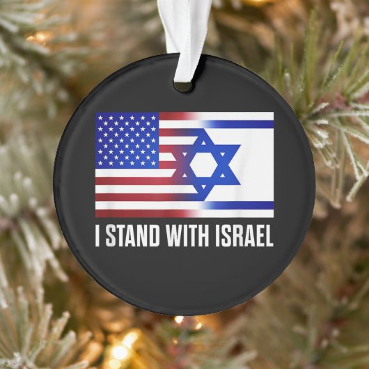 I Stand with Israel Patriotic Ornament (Boom)