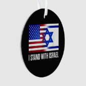 I Stand with Israel Patriotic Ornament (voorkant)