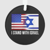 I Stand with Israel Patriotic Ornament (achterkant)