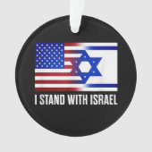 I Stand with Israel Patriotic Ornament (voorkant)