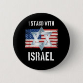 i stand with israel ronde button 5,7 cm (Voorkant)
