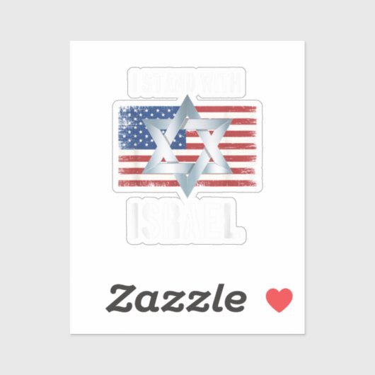 i stand with israel sticker (Vel)