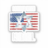i stand with israel sticker (Voorkant)
