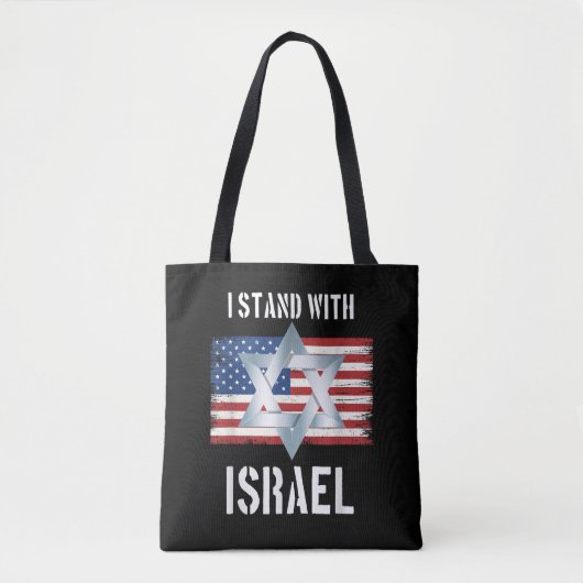 i stand with israel tote bag (Voorkant)