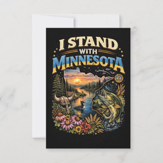 I Stand With Minnesota Bedankkaart (Voorkant)