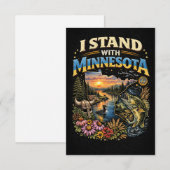 I Stand With Minnesota Bedankkaart (Voorkant / Achterkant)