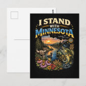 I Stand With Minnesota Briefkaart (Voorkant / Achterkant)