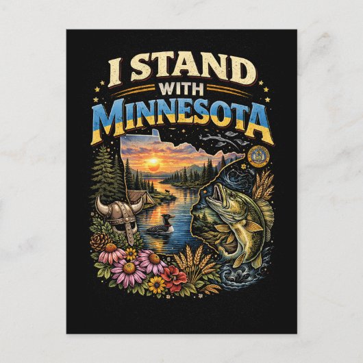 I Stand With Minnesota Briefkaart (Voorkant)