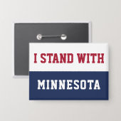 I Stand With Minnesota  Button (Voorkant / Achterkant)