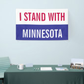 I Stand with Minnesota Protest Banner (Beurs)