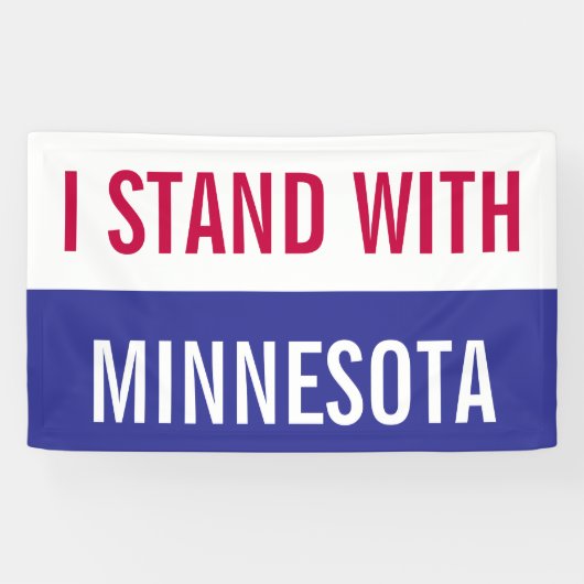 I Stand with Minnesota Protest Banner (Horizontaal)